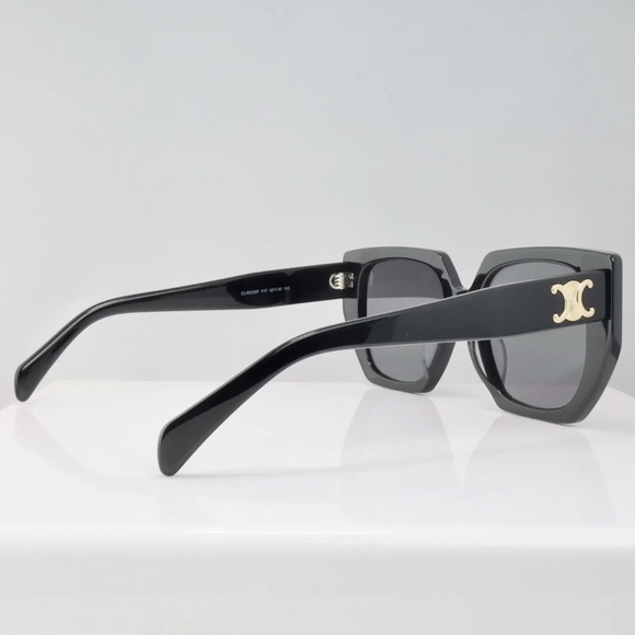 NEW Celine CL40239F 01F 55mm Butterfly Black Sunglasses with Grey Lens - Picture 5 of 11